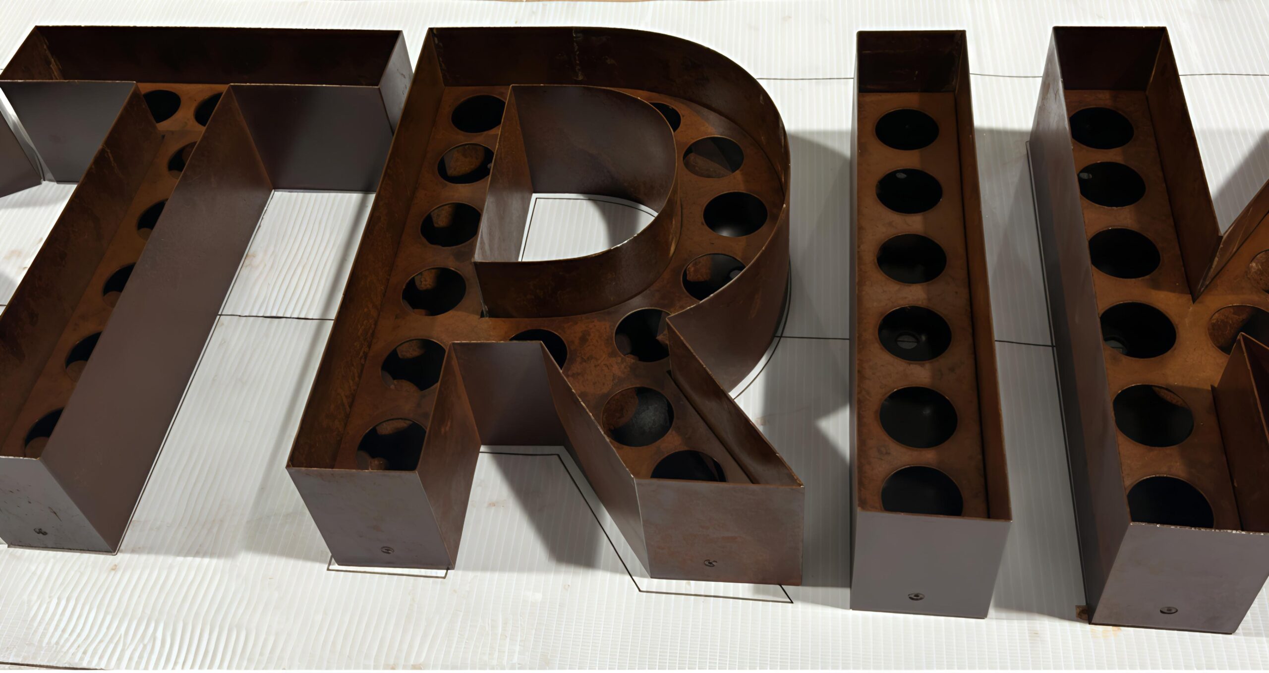 custom rusty letters