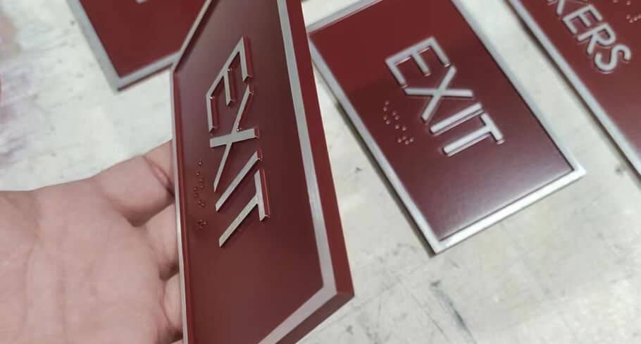 Precision tool Engraved aluminum braille plaques