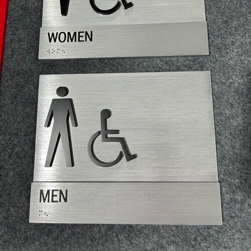 Restroom Aluminum ADA signs