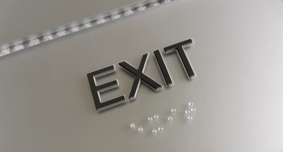 Tactile Braille Signs