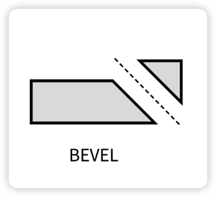 Bevelled Edge Letters