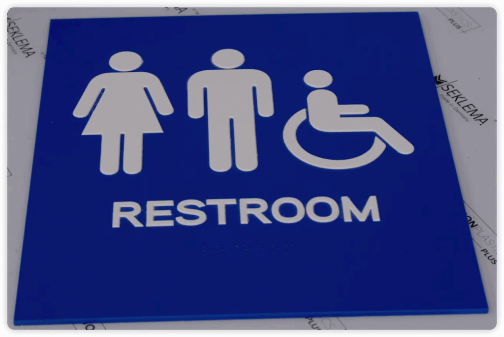 Engraving tactile Braille signs