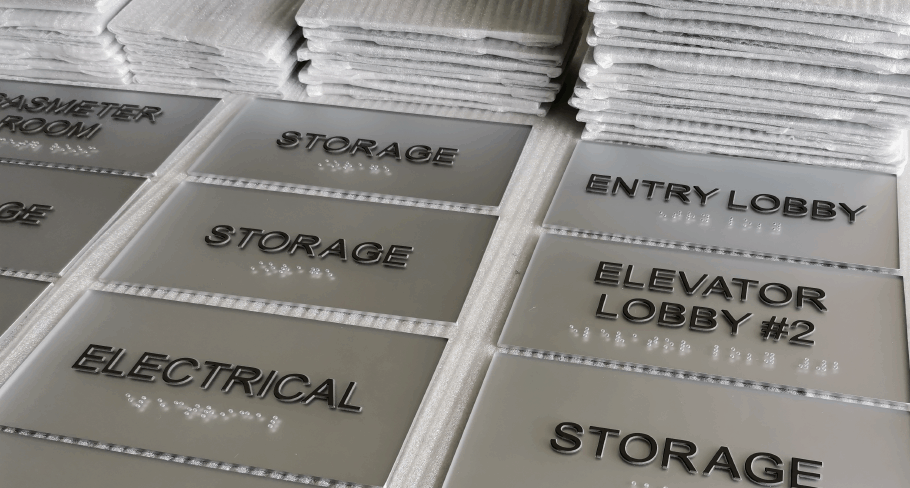 Tactile Braille Signs