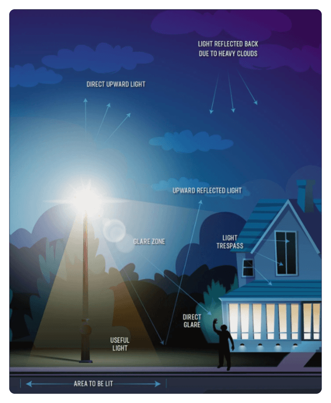 The main manifestations of light pollution