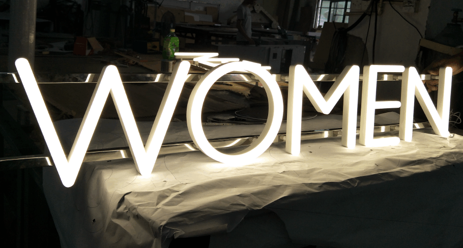 Trimless Front Lit Letters