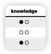 Word 'knowledge' Grade 2 Braille