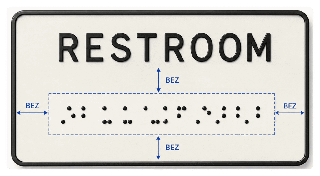 Braille Exclusion Zone