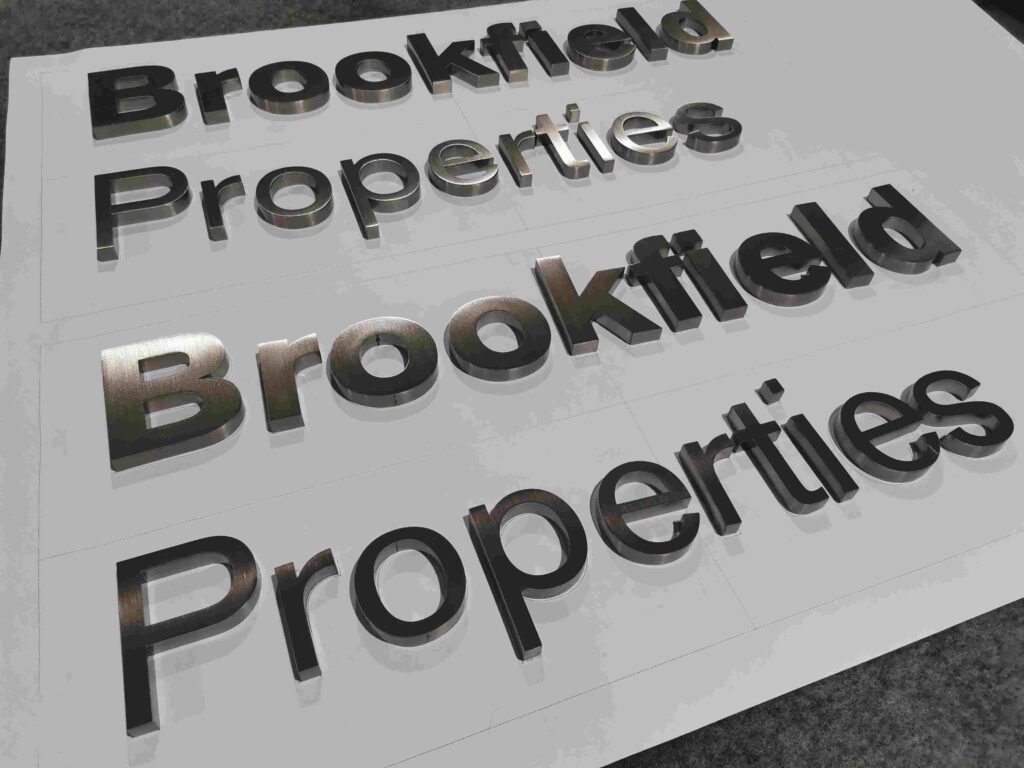 Brushed Metal Signs