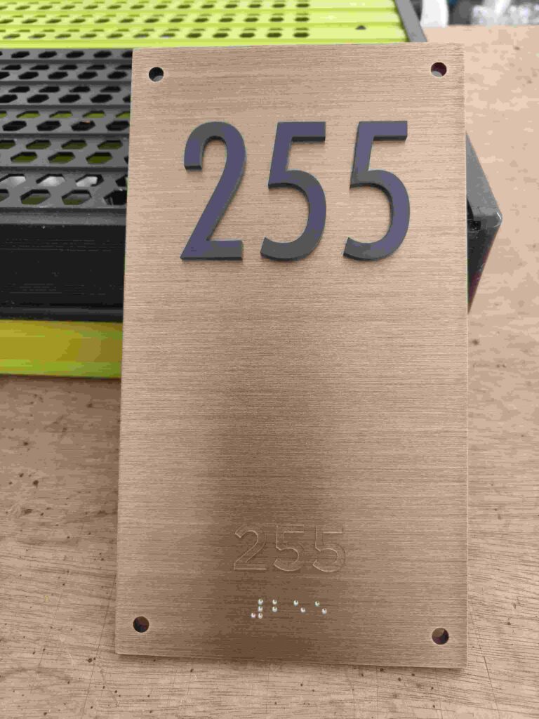 Brushed and Electroplated Copper Plaque