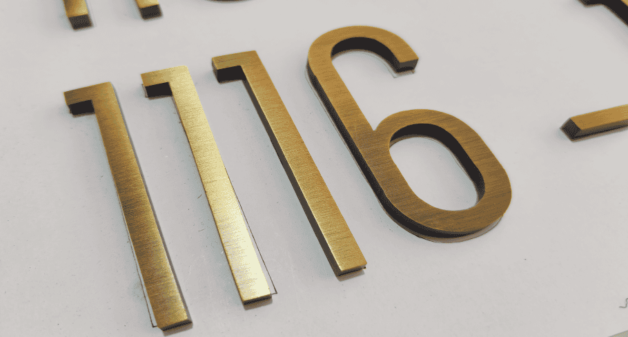 Electroplated lettering