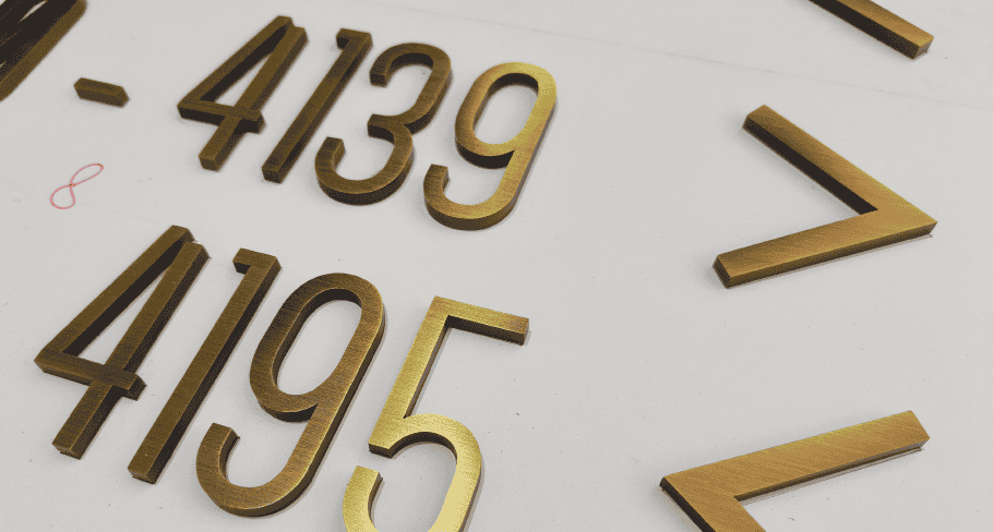 Electroplated lettering